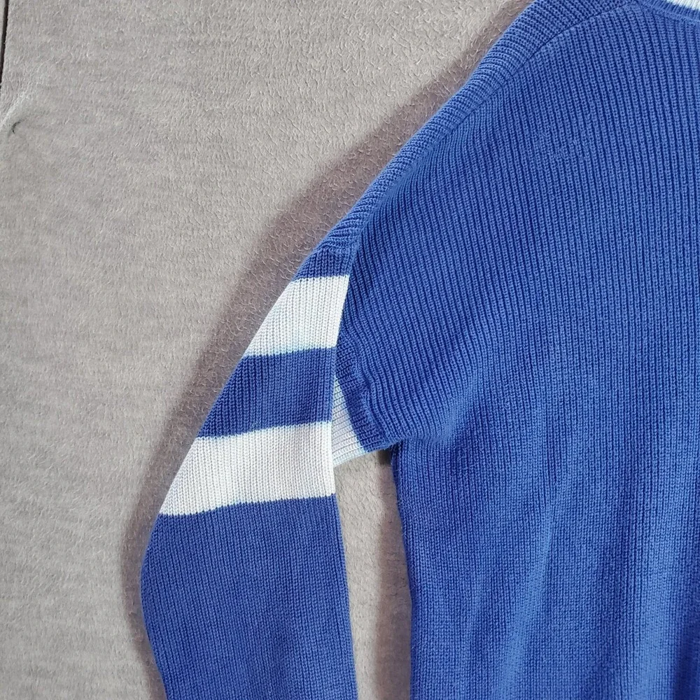 VINTAGE Demetre Men Sweater Small Blue America Cup Challenge '87 Crest Yacht‎